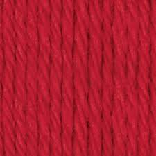 Lily Sugar 'n Cream 18705 Red 4 ounce or 113 gram ball made with cotton.